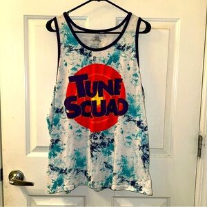 Space Jam Movie TUNE SQUAD Tie Dye Tank Top Men’s Size X-Large